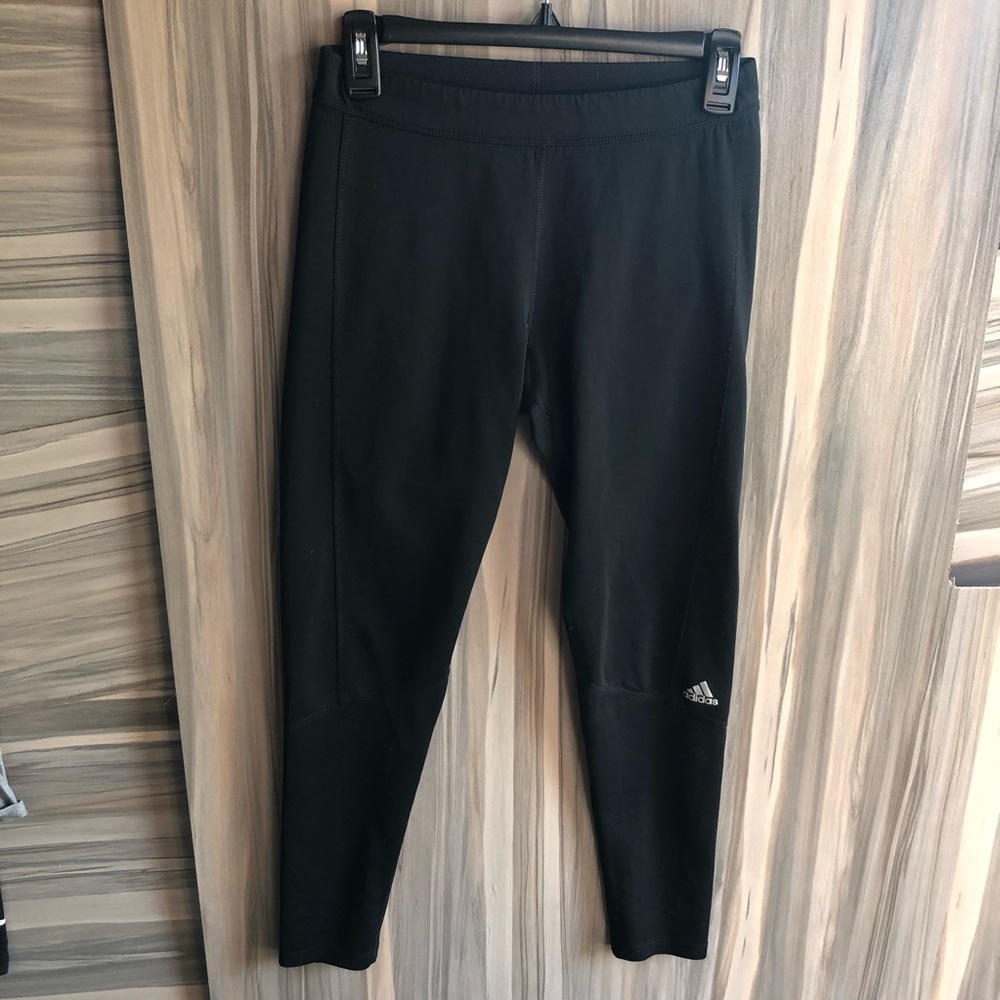 Adidas black leggings techfit athletic workout clothes​​​